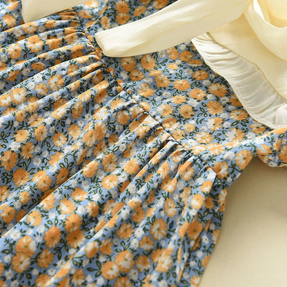 Vestido Floral Jardim de Laços