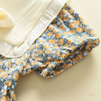 Vestido Floral Jardim de Laços